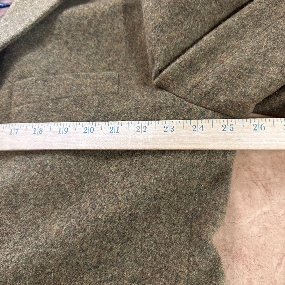 TOMMY HILFIGER Brown Flannel Tweed Button Wool Liner 3 Button Blazer Jacket XL - Picture 12 of 16